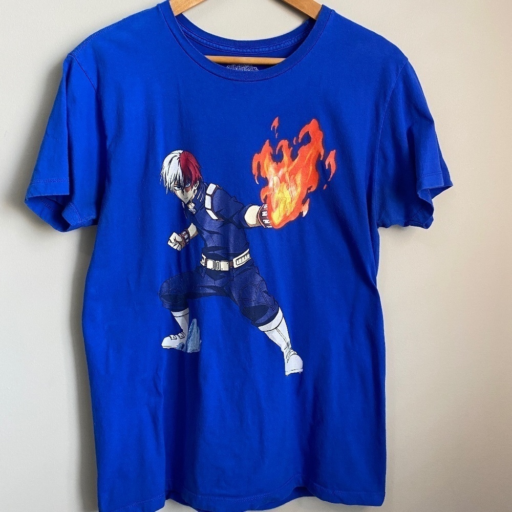 My Hero Academia Men's Blue‎ Graphic Tee Size Large
